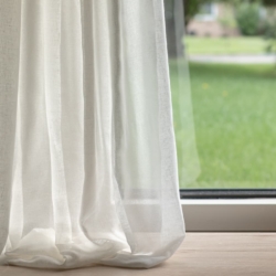 SH169 Bone drapery fabric on window treatments