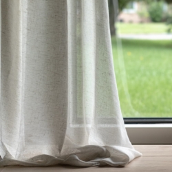 SH174 Dove drapery fabric on window treatments