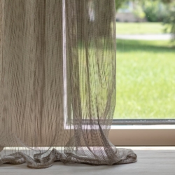 SH182 Cafe drapery fabric on window treatments