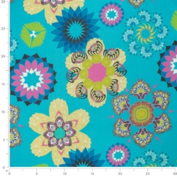 Image of Y1242 Turquoise showing scale of fabric